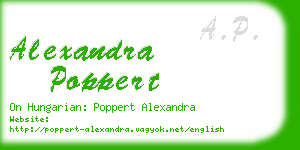 alexandra poppert business card